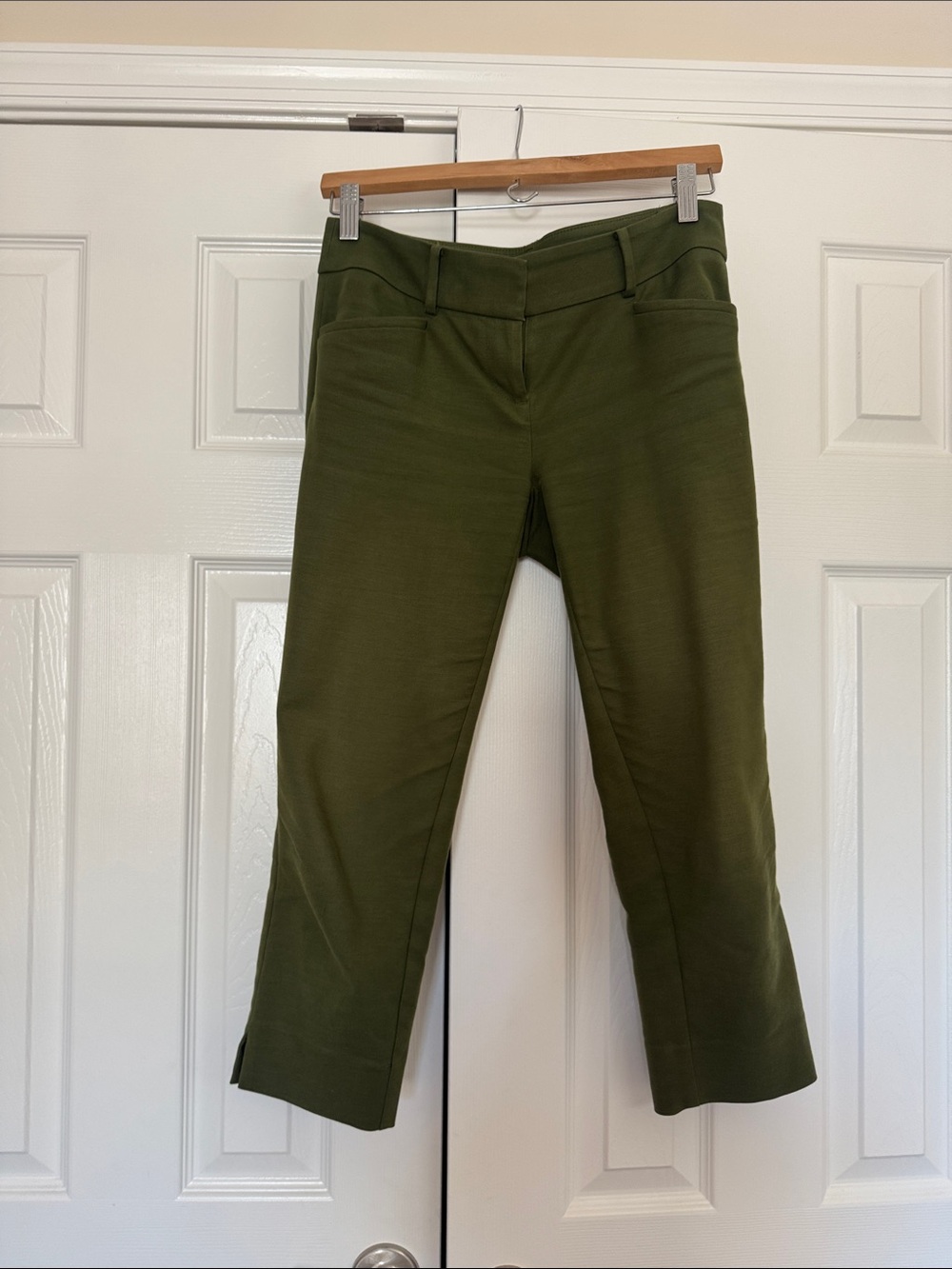 LOFT Olive Green Mid-Rise Pants